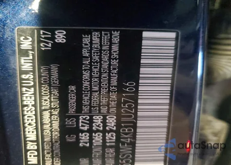 2018 Mercedes-Benz C 300 4Matic from USA, damaged, VIN 55SWF4KB1JU257166